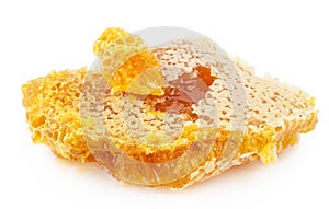 Honeycomb on white background