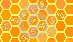 Honeycomb with words sweet as honey