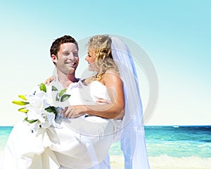 Honeymoon Couple Romantic Summer Beach Concept