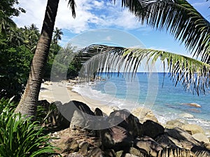 Honeymoon destinations - Tropical lonely beach on Mindoro, Philippines