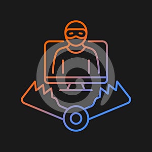 Honeypot gradient vector icon for dark theme