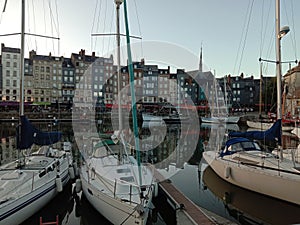 honfleur harbor village of france in the north