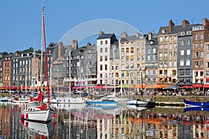 Honfleur yachts at the harbour