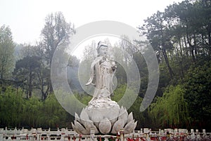 Hong Jiang, China: a Buddism godness Guanyin statue of Buddha photo