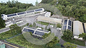 Hong Kong Adventure Corps Campsite near High Island Reservoir.Install solar panels on the roof.