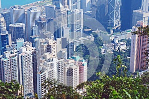 Hong Kong aerial view panorama photo