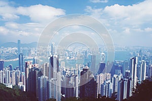 Hong Kong aerial view panorama photo