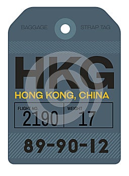 Hong kong airport luggage tag