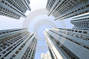 Hong Kong apartment blocks