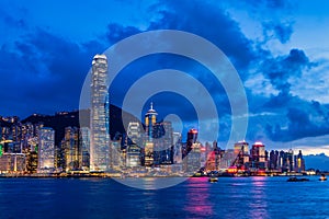 HONG KONG, CHINA - July 4, 2014: Hong Kong never goes to sleep, Hong Kong on July 4, 2014