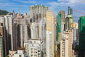 Hong Kong, China towering skyscrapers cityscape