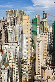 Hong Kong, China towering skyscrapers cityscape