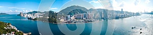 Hong Kong City in aerial view