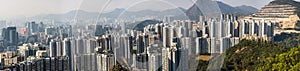 Hong Kong City in aerial view