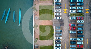 Hong Kong City in aerial view