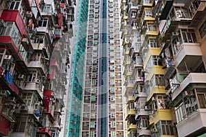 Hong Kong city crowded residences apartment