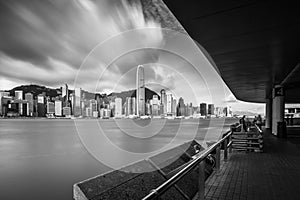 Hong Kong city from ferry terminal