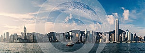 Hong Kong cityscape over Victoria Harbour