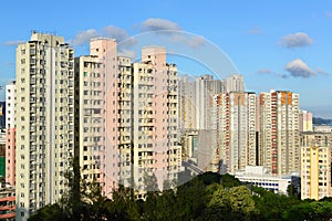 Hong Kong crowded building