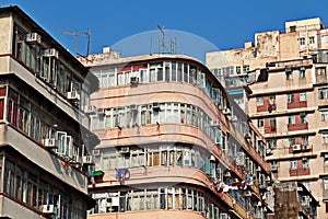 Hong Kong crowded building