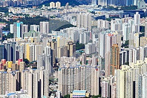 Hong Kong crowded building