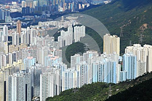 Hong Kong crowded building