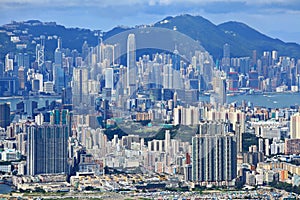 Hong Kong crowded building