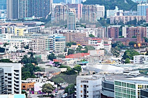 Hong Kong crowded building