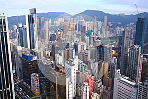 Hong Kong crowded buildings