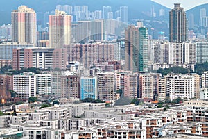 Hong Kong crowded buildings