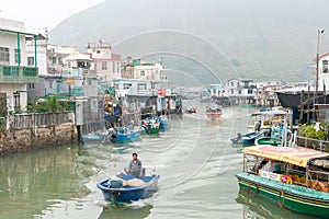 Tai O Fishing village. a famous historic site in Lantau Island, Hong Kong.