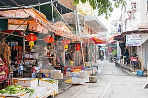 Tai O Fishing village. a famous historic site in Lantau Island, Hong Kong.