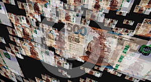 Hong Kong Dollar 500 HKD banknote money 3d illustration