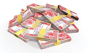 Hong Kong Dollar Notes Scattered Pile