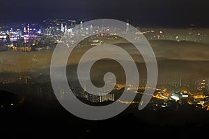 Hong Kong in a Foggy Night - My Neighbor
