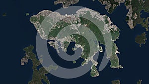 Hong Kong highlighted. Low-res satellite