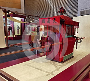 Hong Kong History Museum Bride Groom Couple Lucky Transportation Carriage Vehicle Bridewealth Downey Red Wedding Transport