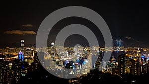 Hong Kong iconic night view from Victoria peak, Beautiful light