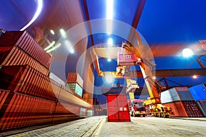 Hong Kong industrial containers on the wharf