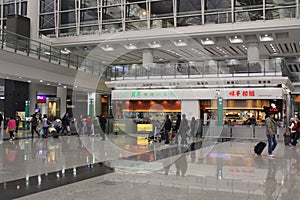 Hong Kong International Airport interior in Chep Lap Kok, Hong Kong