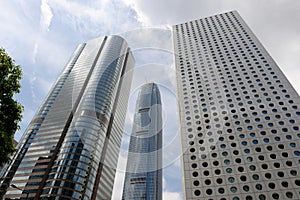 HONG KONG - June 28. 2014: International Finance Center. International Finance Center IFC is a skyscraper integrated commercial