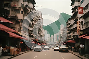 Hong kong kowloon 1990 nostagia cinematic street view