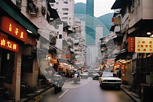 Hong kong kowloon 1990 nostagia cinematic street view