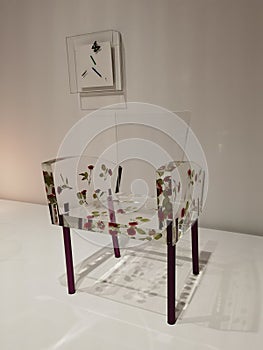 Hong Kong M+ Museum Kuramata Shiro Antique Designer Furniture Resin Roses Flower Petals Casting Chair