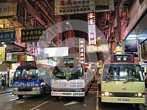 Minibuses in Hong Kong City