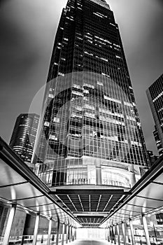 Hong Kong modern architecture Black and White