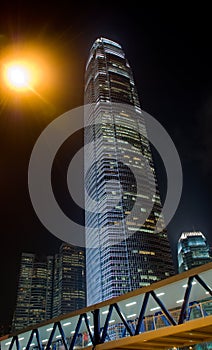 Hong Kong night skyscraper ifc