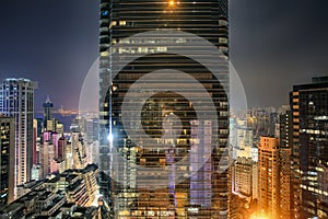 Hong Kong night view from a rooftop