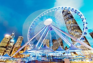 Hong Kong Observation Wheel at Night