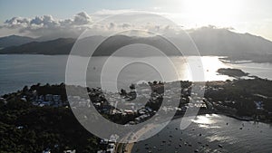 Hong kong outlying island peng chau aerial view